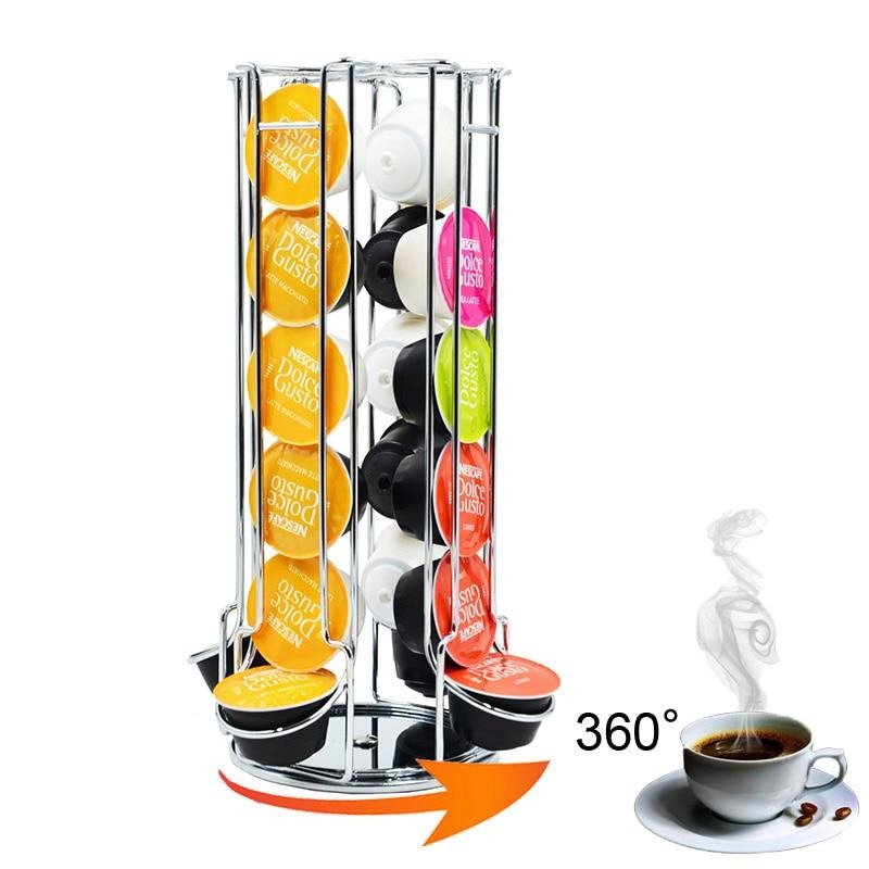 Rotatable Coffee Capsule Holder For Dolce Gusto Capsules Pods Rack