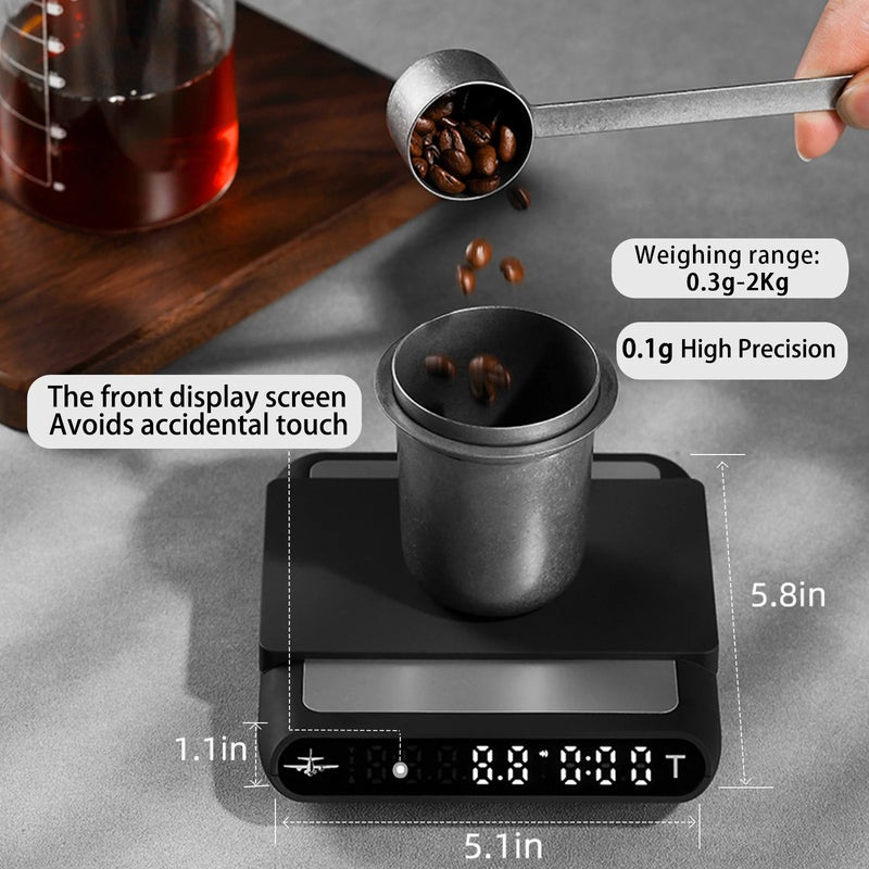 MHW-3BOMBER Smart Drip Espresso Coffee Scale with Auto Timer USB Charging Kitchen Electronic Scale