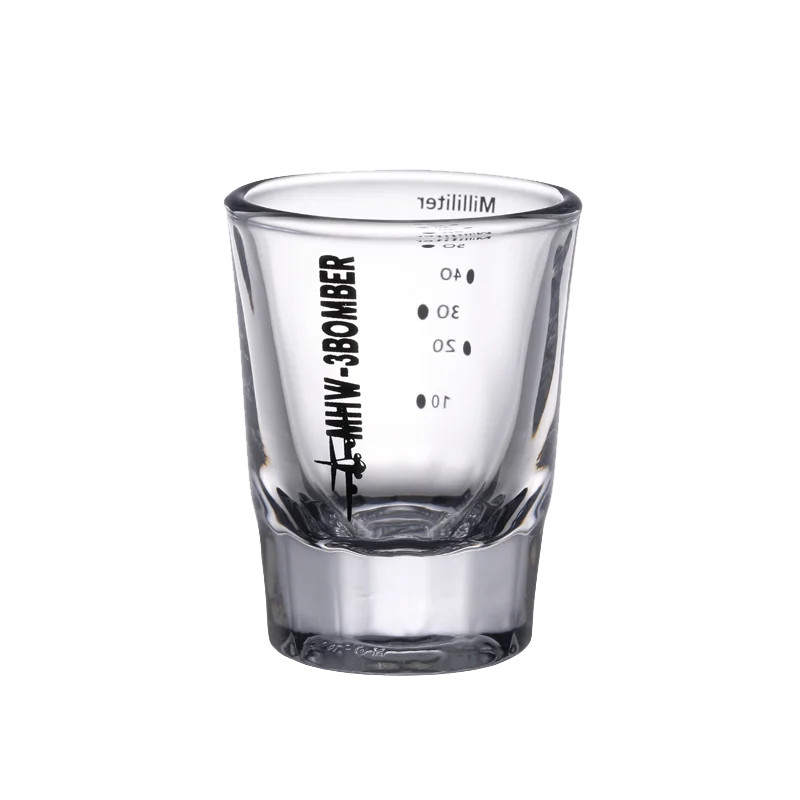 MHW-3BOMBER Shot Glasses Measuring Cup Mini Liquid Heavy Espresso Coffee Shot Glass Home Barista