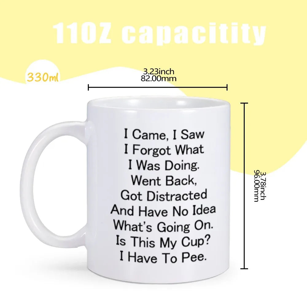 Funny Mug for Older People Coffee Mugs 325ml Ceramic Home Tea Cup Gift for Birthday or Christmas