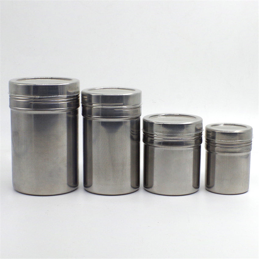 1Pc Stainless Steel Sprinkle Cocoa Cinnamon Sugar Gauze Mesh Jar Seasoning Bottle Fancy Coffee Powder