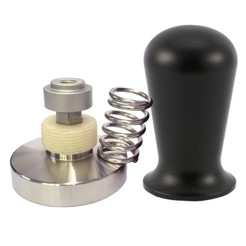 51/58mm Calibrated Pressure Coffee Tamper Espresso Elastic Compactor 304 Stainless Steel Coffee