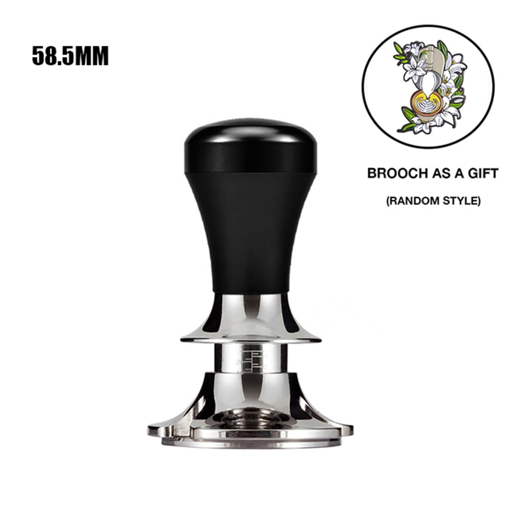 58.5mm Adjustable Coffee Tamper Distributor Powder Press Hammer Stainless Steel Espresso Tamper