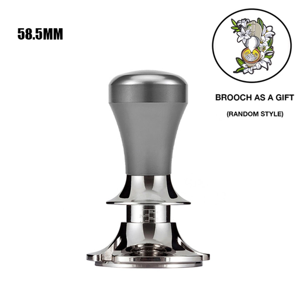 58.5mm Adjustable Coffee Tamper Distributor Powder Press Hammer Stainless Steel Espresso Tamper