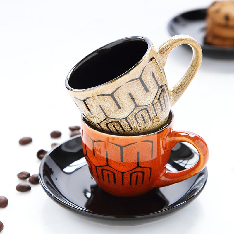 Handthrown Comporta Espresso Cup w Saucer — LUSITANO