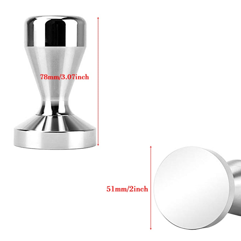 Aluminium Alloy 51mm Tamper Handmade Coffee Pressed Powder Hammer Espresso Maker Cafe Barista Tools