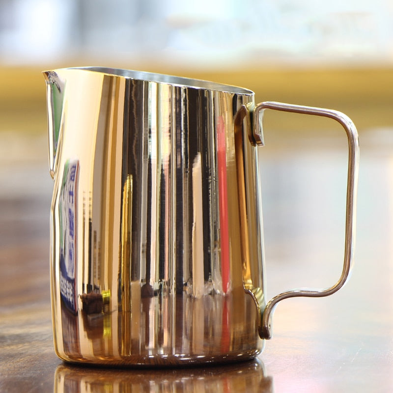 Coffee Pitcher 450ML Stainless Steel Milk Frothing Jug Mugs Espresso Coffee Pitcher Barista Craft