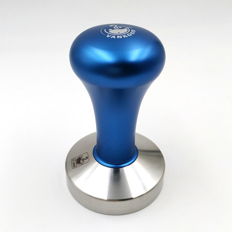 Espresso Coffee Tamper Blue Coffee Tamper Machine  Press Flat Base Barista Accessories 51mm 57.5mm