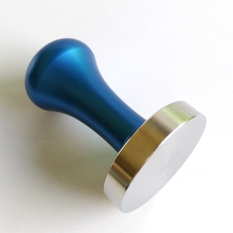 Espresso Coffee Tamper Blue Coffee Tamper Machine  Press Flat Base Barista Accessories 51mm 57.5mm