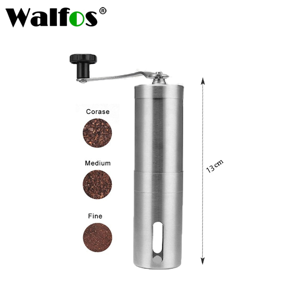 Manual Coffee Grinder Mini Stainless Steel Hand Handmade Coffee Bean Burr Grinders Mill Kitchen