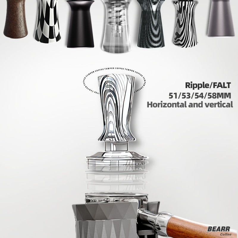 Adjustable Depth Coffee Tamper Calibrated Steady Pressure Espresso Distributor Stainless Steel Force